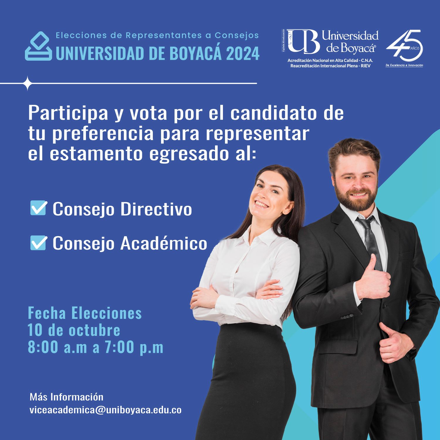 Elecciones de Representantes de Egresados a Consejos 2024.