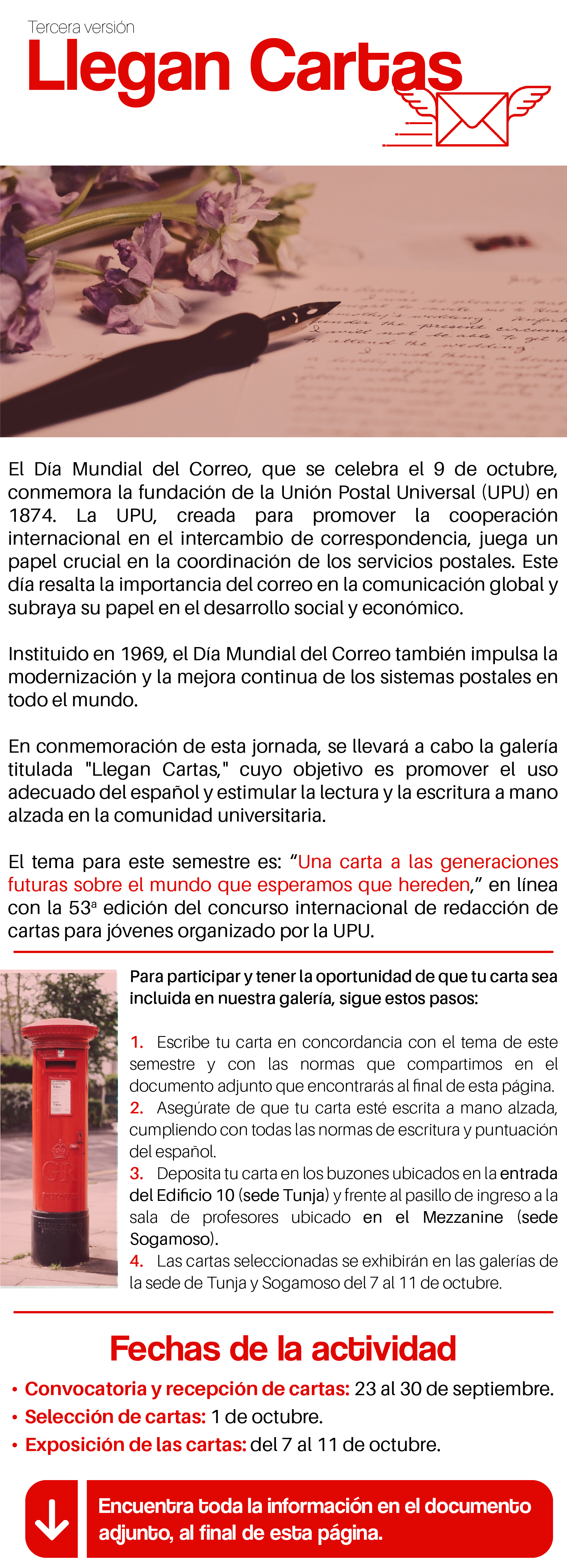 Información Llegan cartas